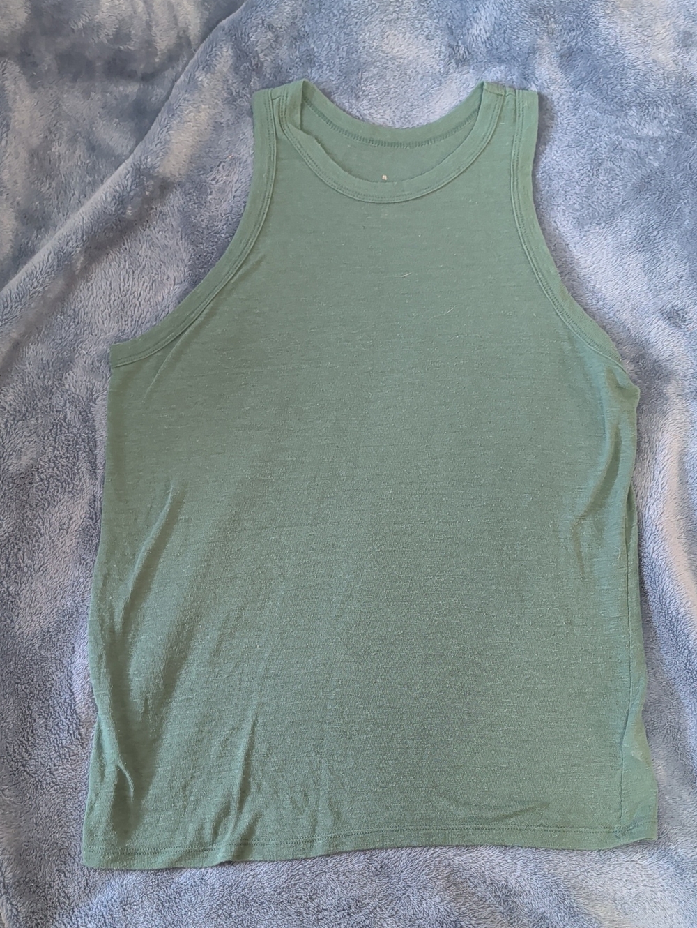 Sage Green Tank Top - Sleeveless Crewneck